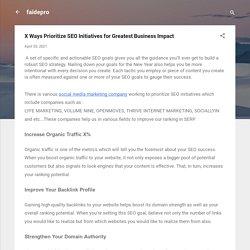 X Ways Prioritize SEO Initiatives for Greatest Business Impact