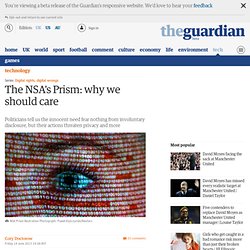 The NSA's Prism: why we should care
