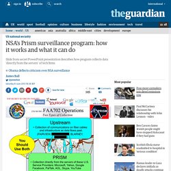 NSA's Prism surveillance program: how it works and what it can do