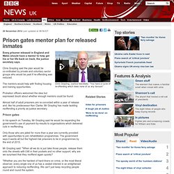 Prison gates mentor plan for released inmates