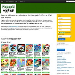 Corona - Listor med prissänkta lärorika spel för iPhone, iPad och Android