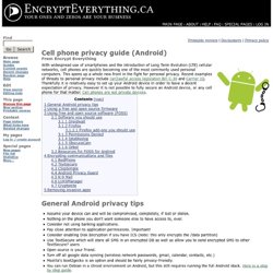 Cell phone privacy guide (Android) - Encrypt Everything