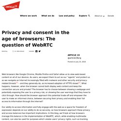 Privacy and consent in the age of browsers: The question of WebRTC - ARTICLE 19