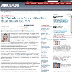 Five Ways to Invest in Privacy