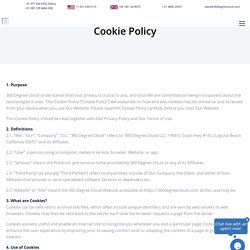 Privacy and Cookies - 360 Degree Cloud