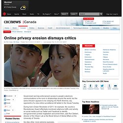 Online privacy erosion dismays critics - Technology & Science