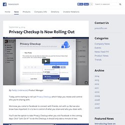 Privacy Checkup Is Now Rolling Out