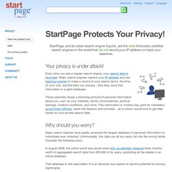 PRIVACY - How We Protect You