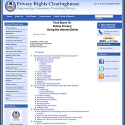 Privacy and the Internet: Traveling in Cyberspace Safely