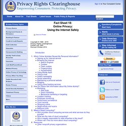 Online Privacy: Using the Internet Safely