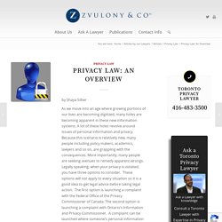 Privacy Law: An Overview – Zvulony & Co.