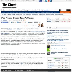 iPad Privacy Breach: Today's Outrage