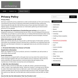 Privacy Policy - Best Products For You & Your Home