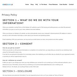 Privacy Policy - MedSan UK