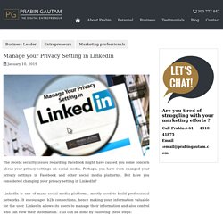 Manage your Privacy Setting in LinkedIn