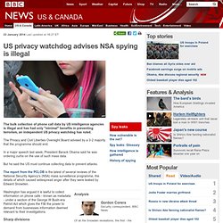 US privacy watchdog advises NSA spying is illegal