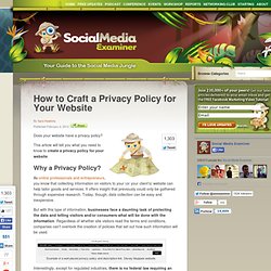 How to Craft a Privacy Policy for Your Website