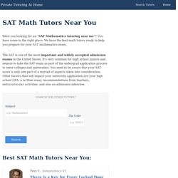 Best SAT Math Private Tutors Near You