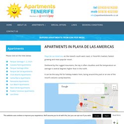 Holiday Apartments To Rent - Playa De Las Americas