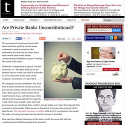 Are Private Banks Unconstitutional?