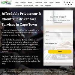 Private Chauffeur driver hire in Cape Town