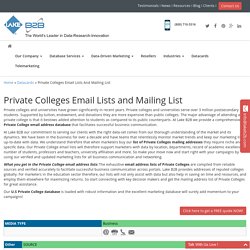 Private Colleges Email List