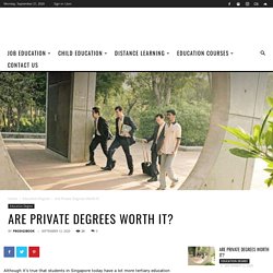 Are Private Degrees Worth it?