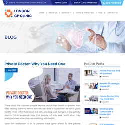Private Doctor: Why You Need One