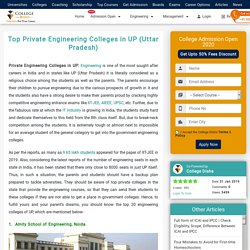 Private Engineering Colleges in UP (Uttar Pradesh) - Check Top Colleges