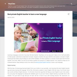Best private English teacher to learn a new language