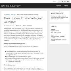 How to View Private Instagram Account? – Nation Directory