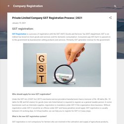 Private Limited Company GST Registration Process
