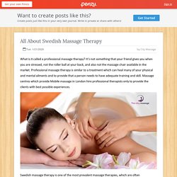 All About Swedish Massage Therapy