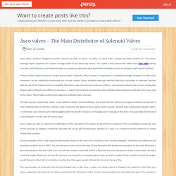 Asco valves - The Main Distributor of Solenoid Valves