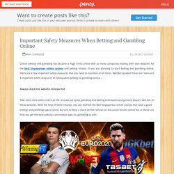 Important Safety Measures When Betting and Gambling Online