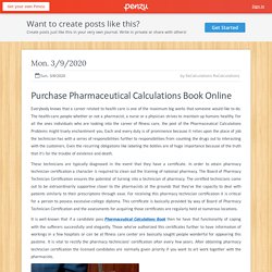 Purchase Pharmaceutical Calculations Book Online