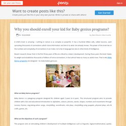 Why you should enroll your kid for Baby genius programs?