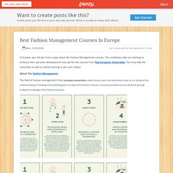 Best Fashion Management Courses In Europe