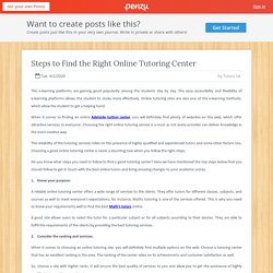 Steps to Find the Right Online Tutoring Center