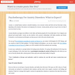 Psychotherapy For Anxiety Disorders: What to Expect?