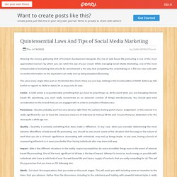 Quintessential Laws And Tips of Social Media Marketing