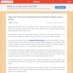 Tips and Tricks for Finding the Best Window Replacement Firms