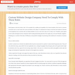 Custom Website Design Company Need To Comply With These Rules