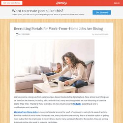 Recruiting Portals for Work-From-Home Jobs Are Rising