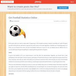 Get Football Statistics Online