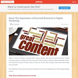 Know The Importance of Keyword Research in Digital Marketing
