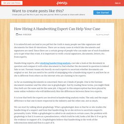 Handwriting Expert Can Help Your Case Hire Now