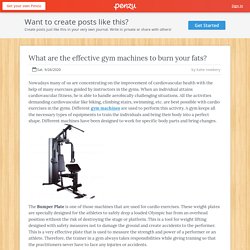 What are the effective gym machines to burn your fats?