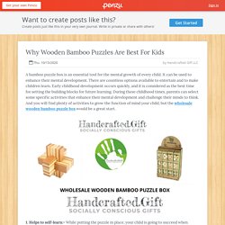 Why Wooden Bamboo Puzzles Are Best For Kids