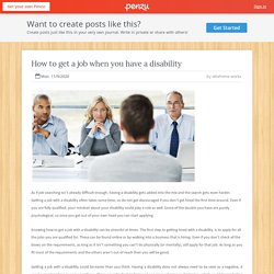 How to get a job when you have a disability